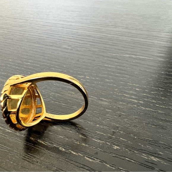 10k Yellow Gold CHINESE PANDA BEAR COIN REPLICA Beauty Vintage Gold Ring - Picture 3 of 6